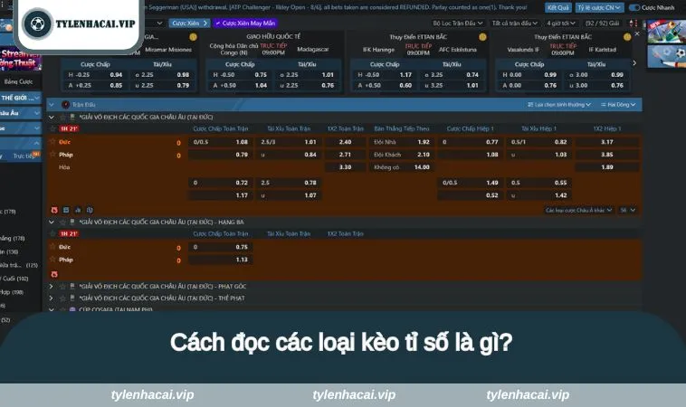 Cách đọc các loại kèo tỉ số là gì?